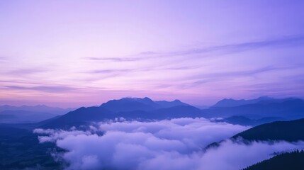 Fototapeta premium A sea of clouds, a purple and blue sky, sky, clouds, cloud, nature, aerial, air, fly, white, horizon, above, weather, day, blue, sun, heaven, landscape, cloudy, cloudscape, flying, atmosphere, space,