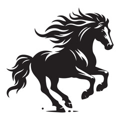 Jumping Horse Silhouette Clip Art, Horse silhouette vector