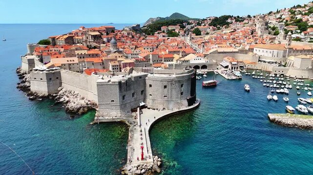 Aerial View of Dubrovnik City, Croatia