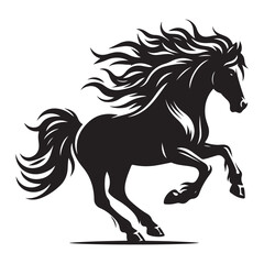 Jumping Horse Silhouette Clip Art, Horse silhouette vector