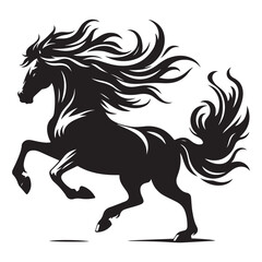 Jumping Horse Silhouette Clip Art, Horse silhouette vector