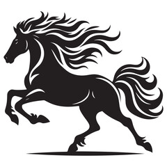 Jumping Horse Silhouette Clip Art, Horse silhouette vector
