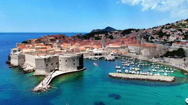 Aerial View of Dubrovnik City, Croatia
