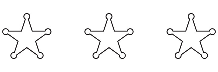 Sherif star icon for apps and web sites trendy style on white background..eps