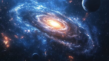 A Spiral Galaxy with Planets in the Foreground