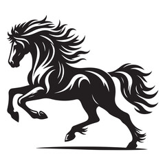 Jumping Horse Silhouette Clip Art, Horse silhouette vector