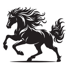 Jumping Horse Silhouette Clip Art, Horse silhouette vector