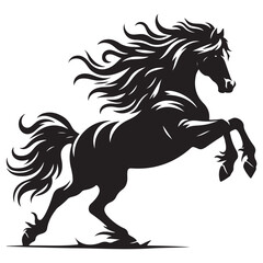 Jumping Horse Silhouette Clip Art, Horse silhouette vector