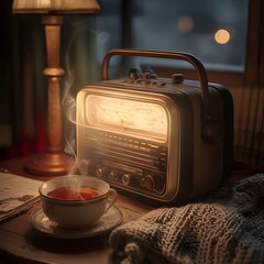 Old Radio with a Soft Glow