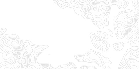 Vector geography landscape Topo contour map on white background, Topographic contour lines. Seamless pattern with lines Topographic map. Geographic mountain relief diagram line wave carve pattern.