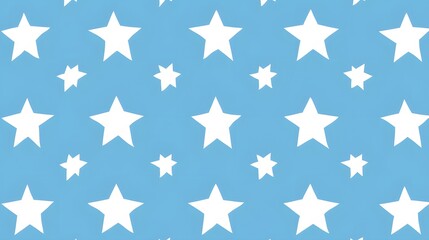 Obraz premium White Stars on Blue Background, Abstract Image, Texture, Pattern, Wallpaper, Cover and Screen of Smartphone, Cell Phone, Computer, Laptop, 9:16 and 16:9 Format
