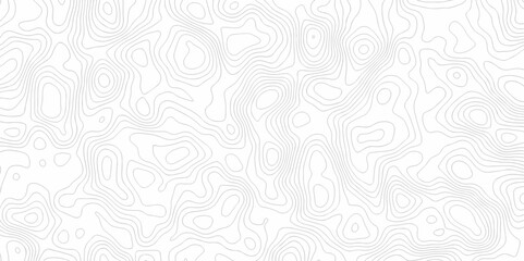 Vector geography landscape Topo contour map on white background, Topographic contour lines. Seamless pattern with lines Topographic map. Geographic mountain relief diagram line wave carve pattern.