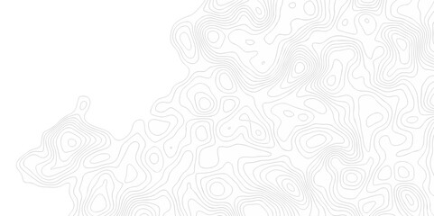 Naklejka premium Vector geography landscape Topo contour map on white background, Topographic contour lines. Seamless pattern with lines Topographic map. Geographic mountain relief diagram line wave carve pattern.