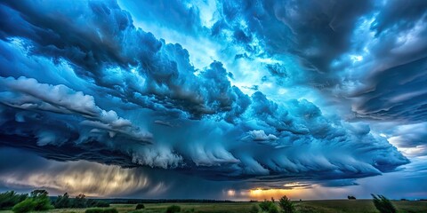 Naklejka premium Serve and Volley Storm: Controlled, Precise, Elegant, Sky Blue, Precision