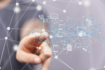 Big data cloud digital 3d