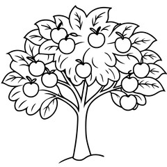 Fruit Tree Line Art