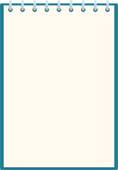 Blank notepad with a spiral binding is perfect for jotting down notes, ideas, or to do lists