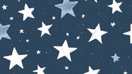 Silver Stars on Blue Background, Abstract Image, Texture, Pattern, Wallpaper, Cover and Screen of Smartphone, Cell Phone, Computer, Laptop, 9:16 and 16:9 Format