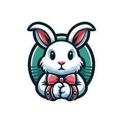easter bunny with vector