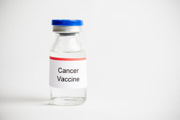 Medical Vial with label on a white background