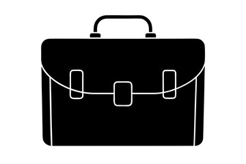 Briefcase silhouette vector on a white background