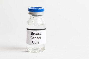 Medical Vial with label on a white background