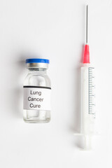 Medical Vial with label on a white background