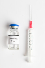 Medical Vial with label on a white background