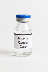 Medical Vial with label on a white background