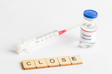 Medical Vial with label on a white background