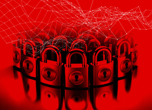 Internet security, conceptual illustration