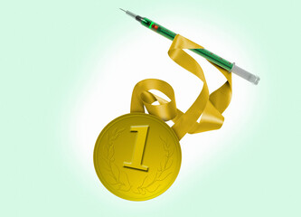 Doping in sport, conceptual illustration