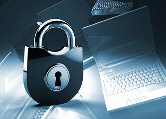 Internet security, conceptual illustration