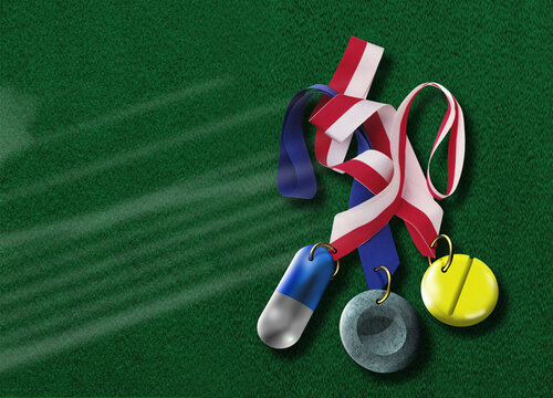 Doping in sport, conceptual illustration