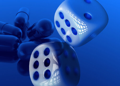 Drug and gambling addiction, conceptual illustration