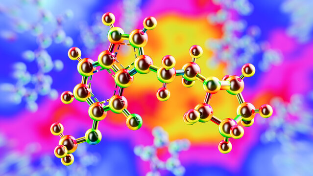 Molecular structure of 4-F,5-MeO-PyrT, illustration