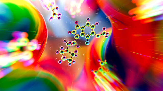 Molecular structure of 4-F,5-MeO-PyrT, illustration