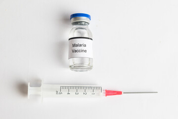 Medical Vial with label on a white background