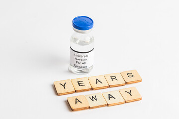 Medical Vial with label on a white background