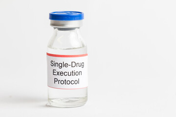 Medical Vial with label on a white background