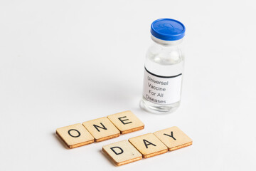 Medical Vial with label on a white background