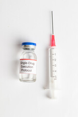 Medical Vial with label on a white background