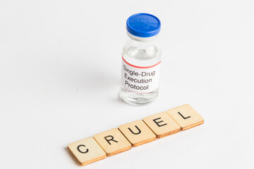 Medical Vial with label on a white background