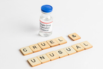 Medical Vial with label on a white background
