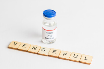 Medical Vial with label on a white background
