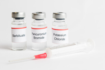 Medical Vial with label on a white background