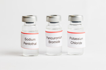 Medical Vial with label on a white background