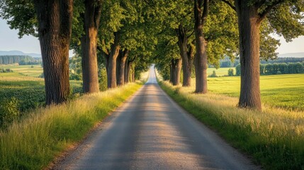 Obraz premium Success road has countryside trees