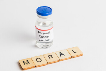 Medical Vial with label on a white background