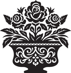 Elegant Flower Tub Silhouette Designs